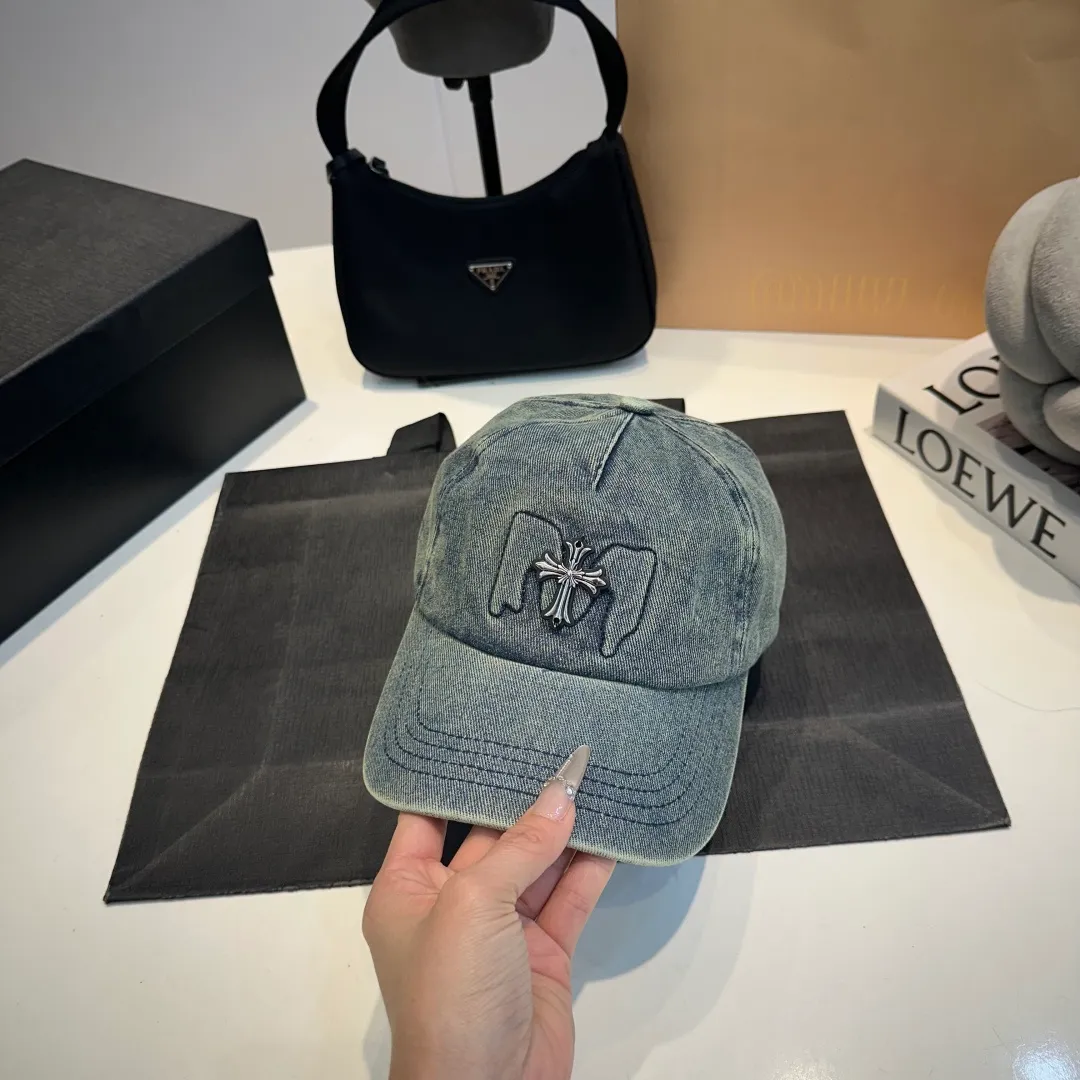 P60 Crow Heart baseball cap, retro cowboy cap, head circumference 57.cm